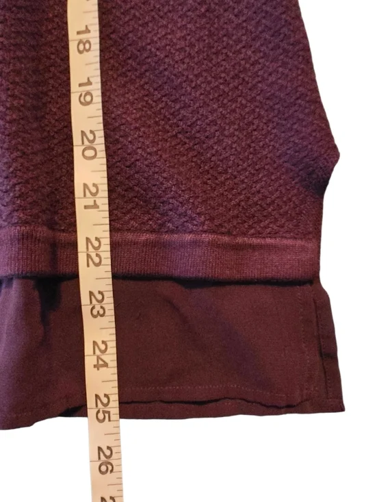 Chico's Plum Purple Layered Hem 3/4 Sleeve Soft Sweater Top Size 3 (XL) i28 - Picture 6 of 6
